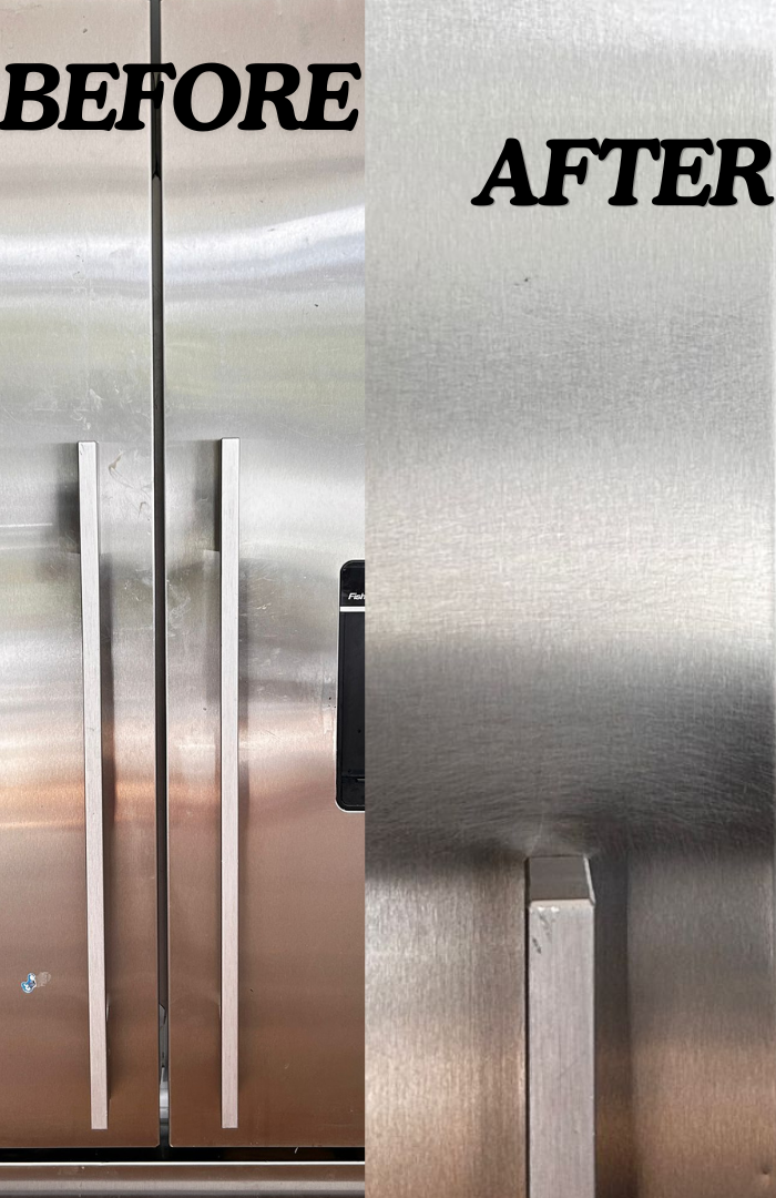 Fridge before & after clean