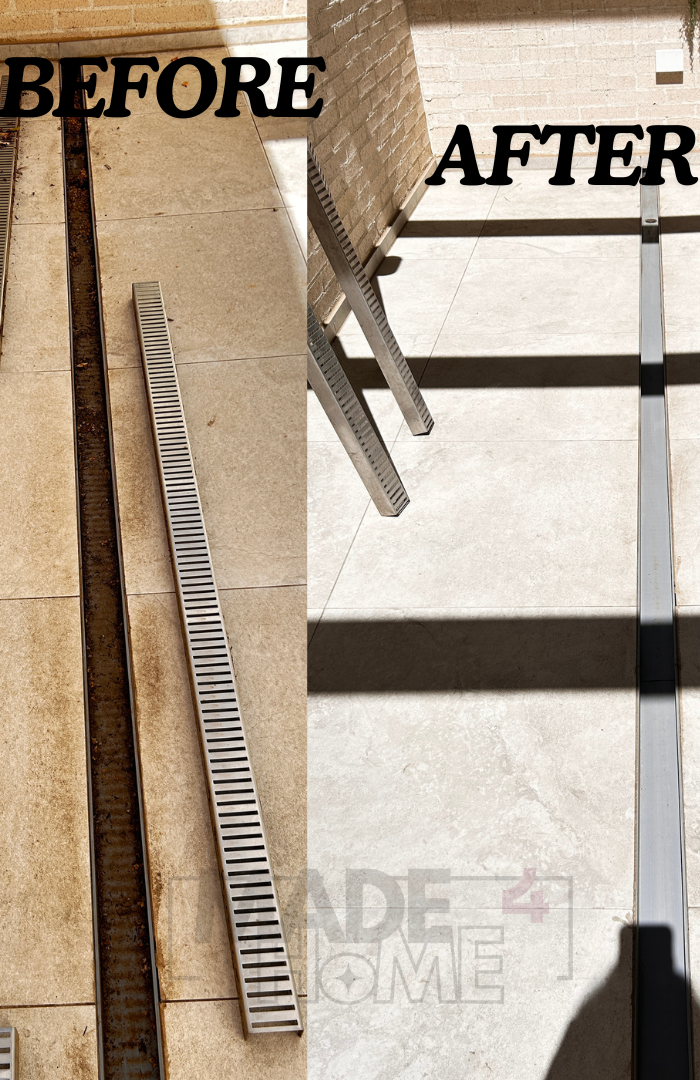 Terrace before & after clean